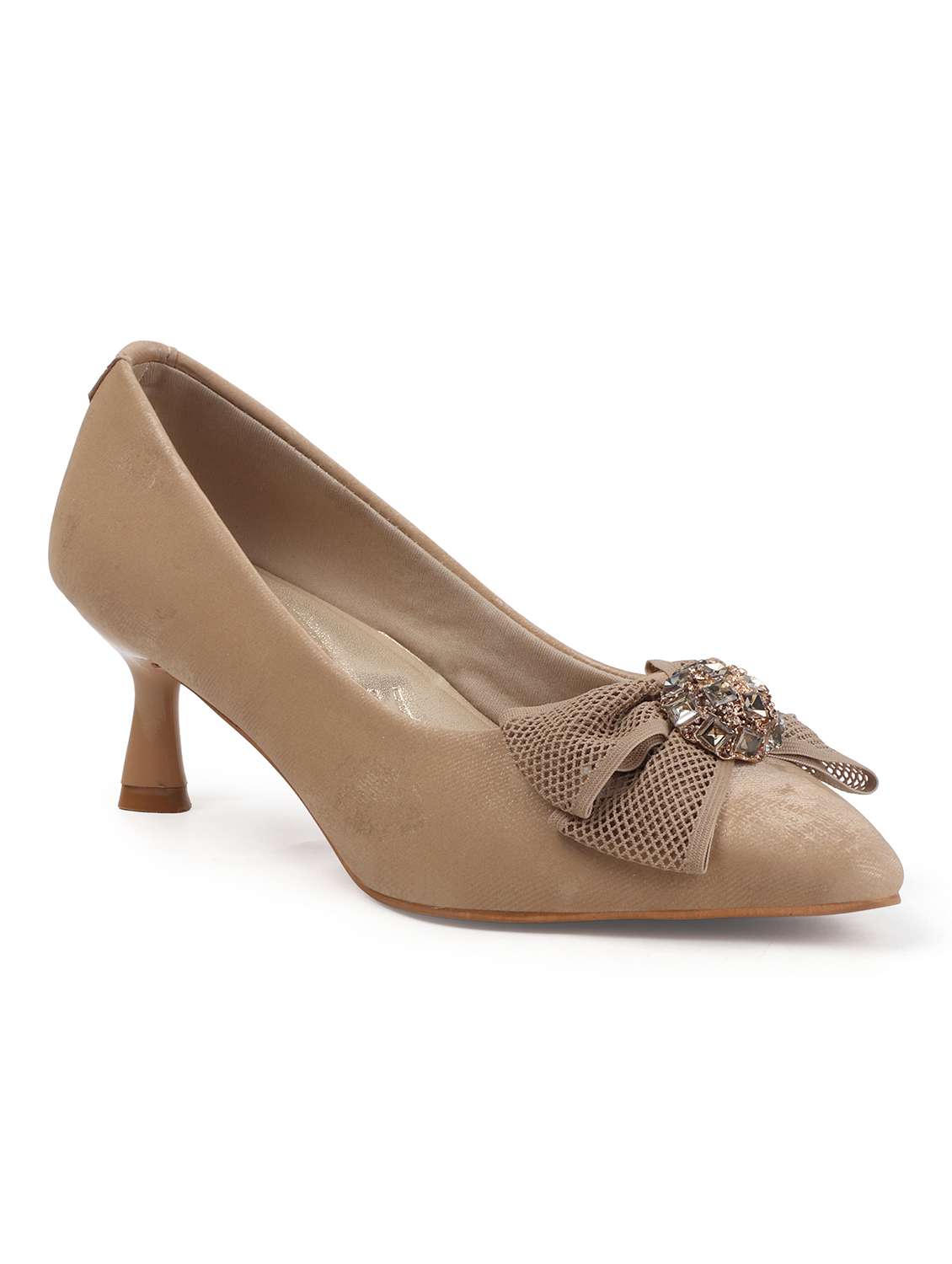 women beige slip on pump - 22107656 - Standard Image - 3