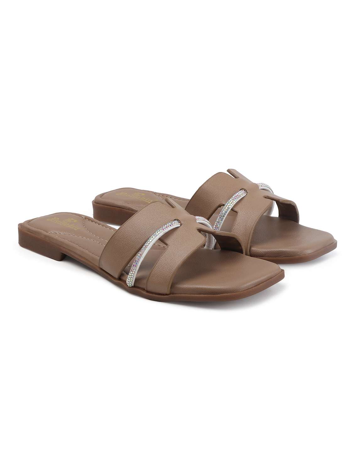 women solid slip on flat sandal - 22107660 - Standard Image - 3