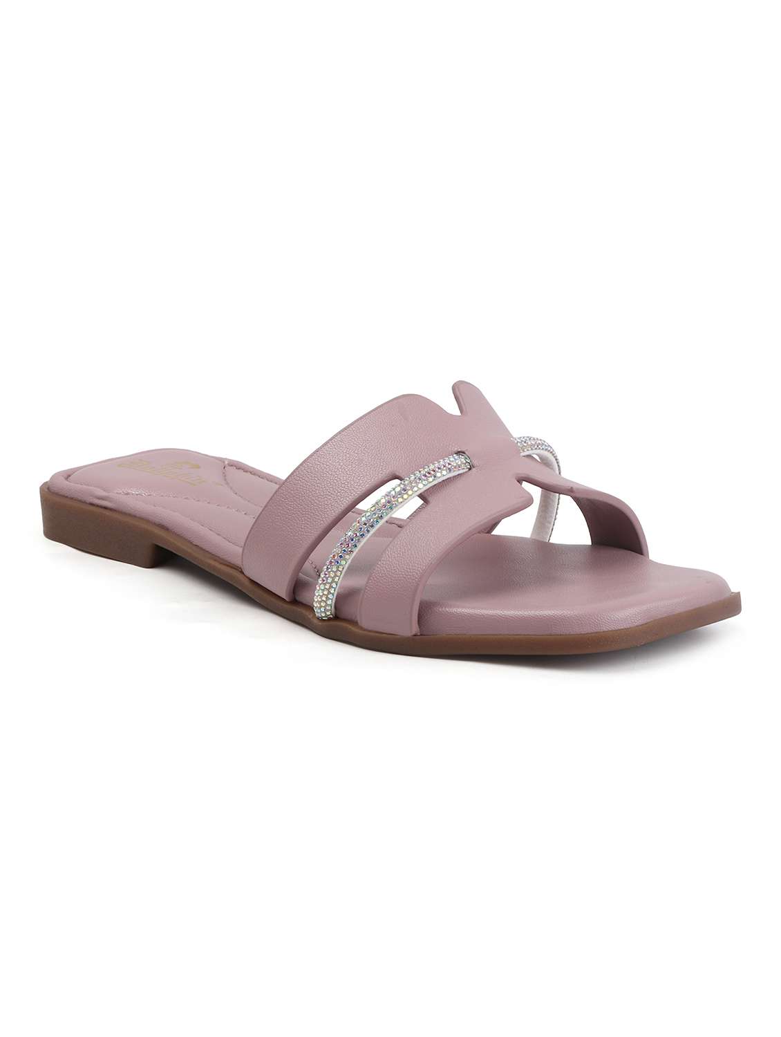 women solid slip on flat sandal - 22107661 -  Standard Image - 3