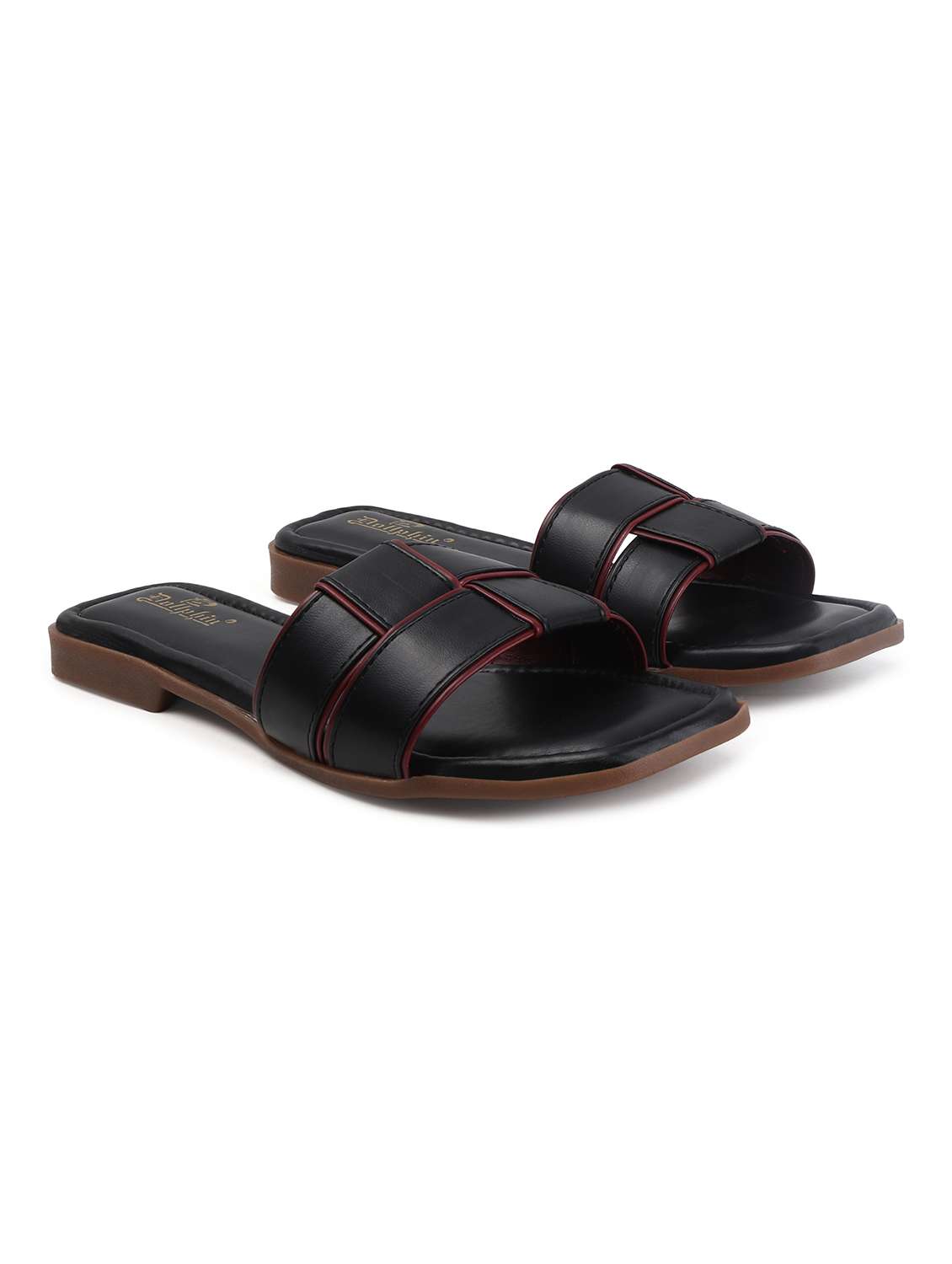 women solid slip on flat sandal - 22107662 - Standard Image - 3