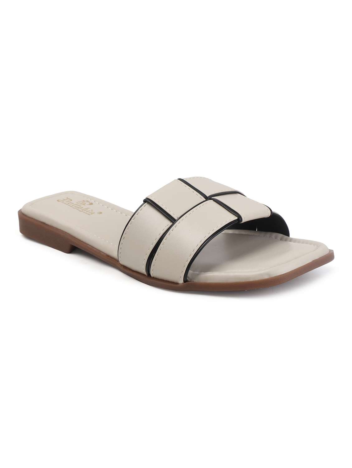 women solid slip on flat sandal - 22107664 -  Standard Image - 3