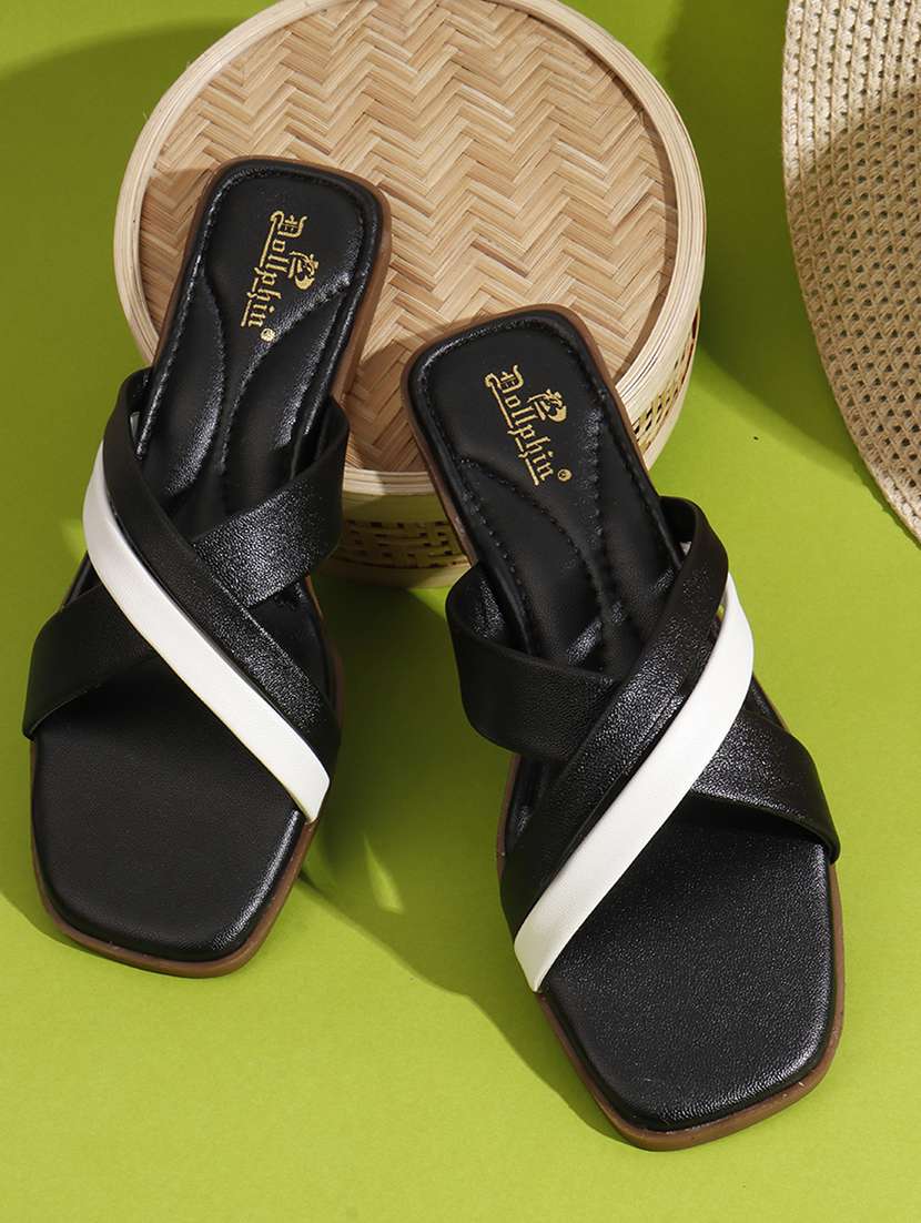 women solid slip on flat sandal - 22107665 -  Zoom Image - 0