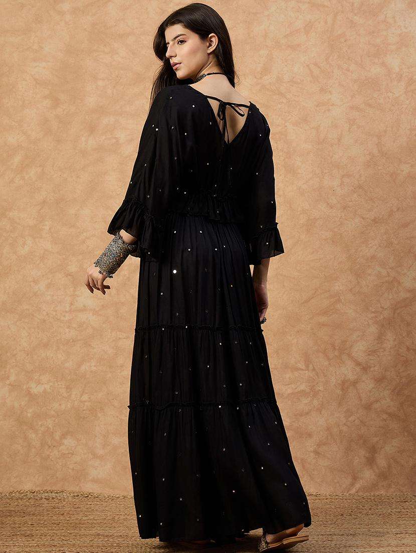 women solid with work skirt & top ethnic co-ord set - 22107692 -  Standard Image - 3