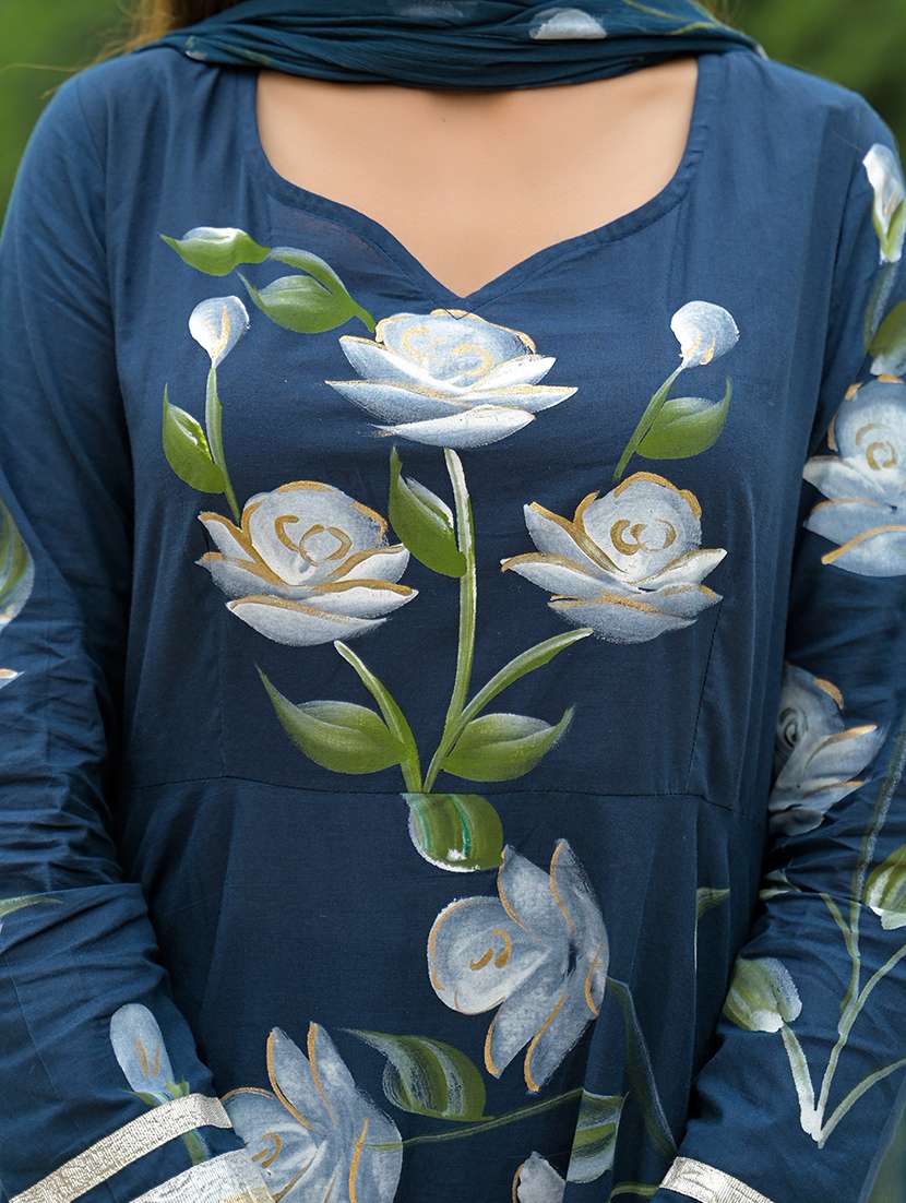 women floral printed long sleeve kurta pant with dupatta set - 22107702 -  Standard Image - 5