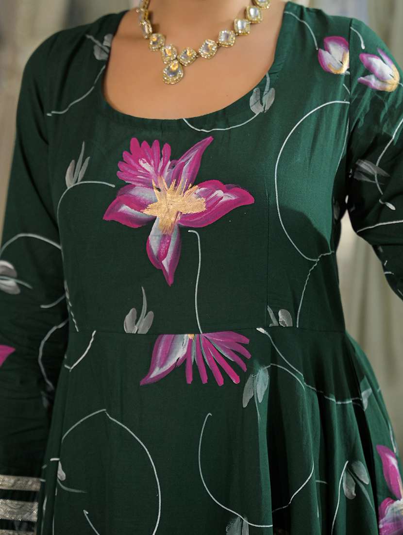 women floral printed long sleeve kurta pant with dupatta set - 22107703 -  Standard Image - 5