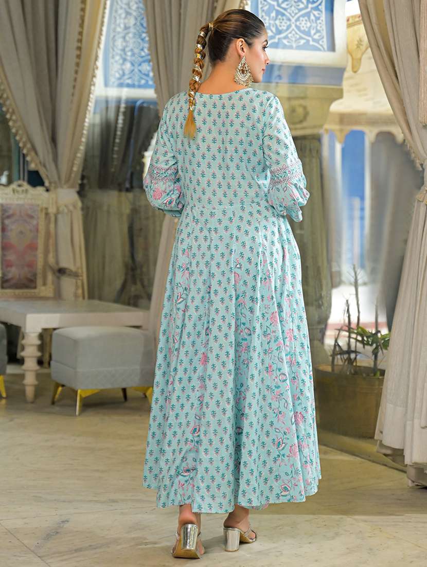 women floral three quarter sleeve kurta pant with dupatta set - 22107707 -  Standard Image - 3