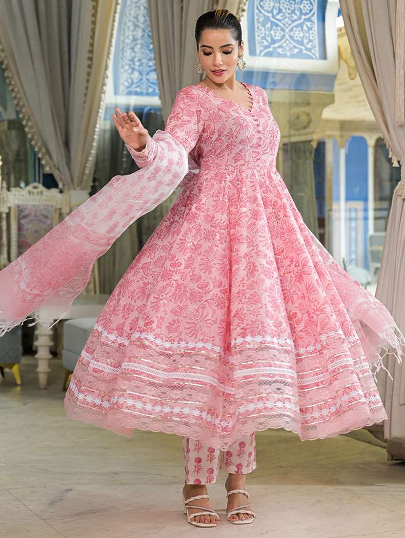 women floral long sleeve kurta pant with dupatta set - 22107710 -  Standard Image - 3