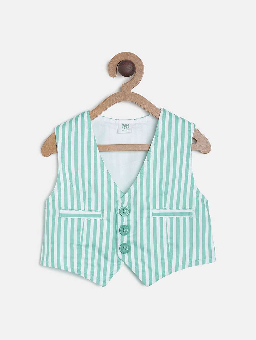 boys striped sleeveless waistcoat jacket