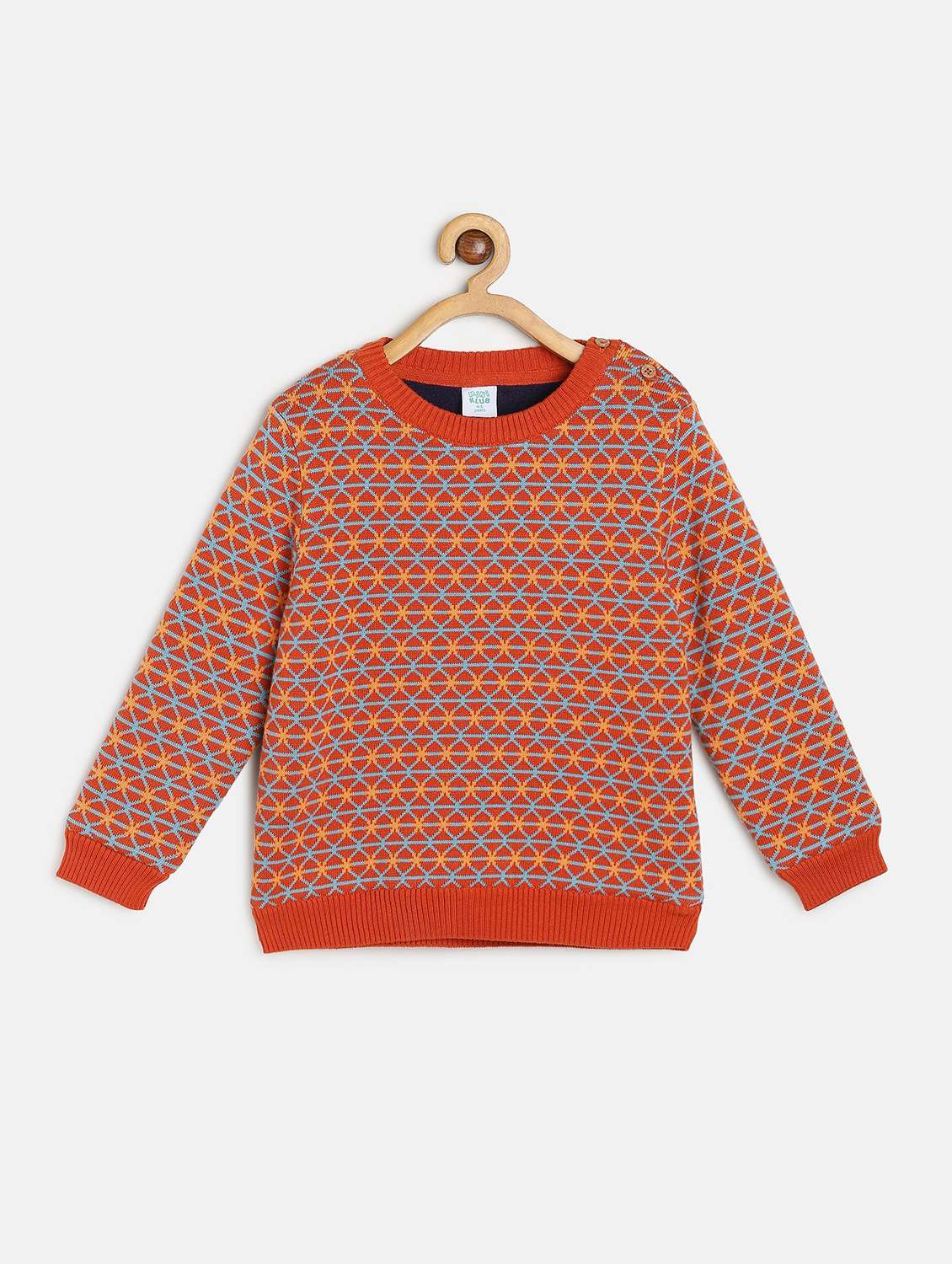 boys printed long sleeve sweater