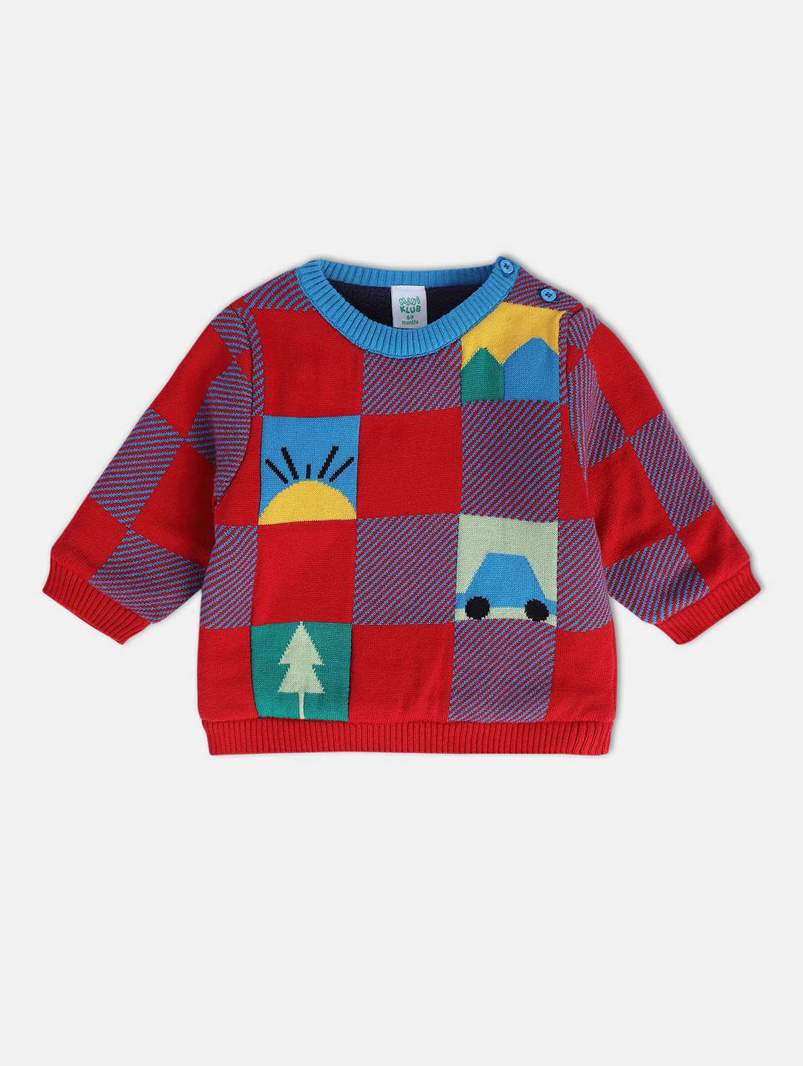 boys printed long sleeve sweater