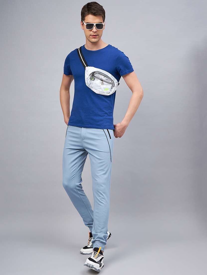 men solid mid rise regular fit full length track pant - 22107747 -  Standard Image - 3