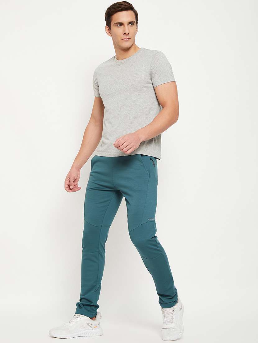 men solid mid rise full length track pant - 22107755 -  Standard Image - 3