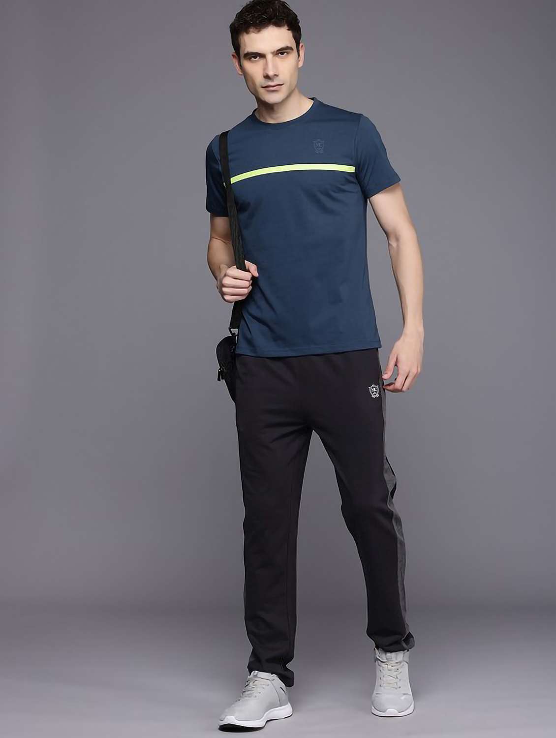 men side taped mid rise full length track pant - 22107757 - Standard Image - 3