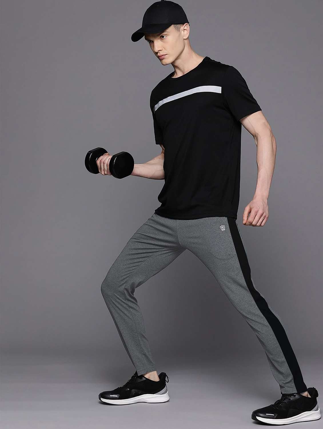 men side taped mid rise full length track pant - 22107758 - Standard Image - 3