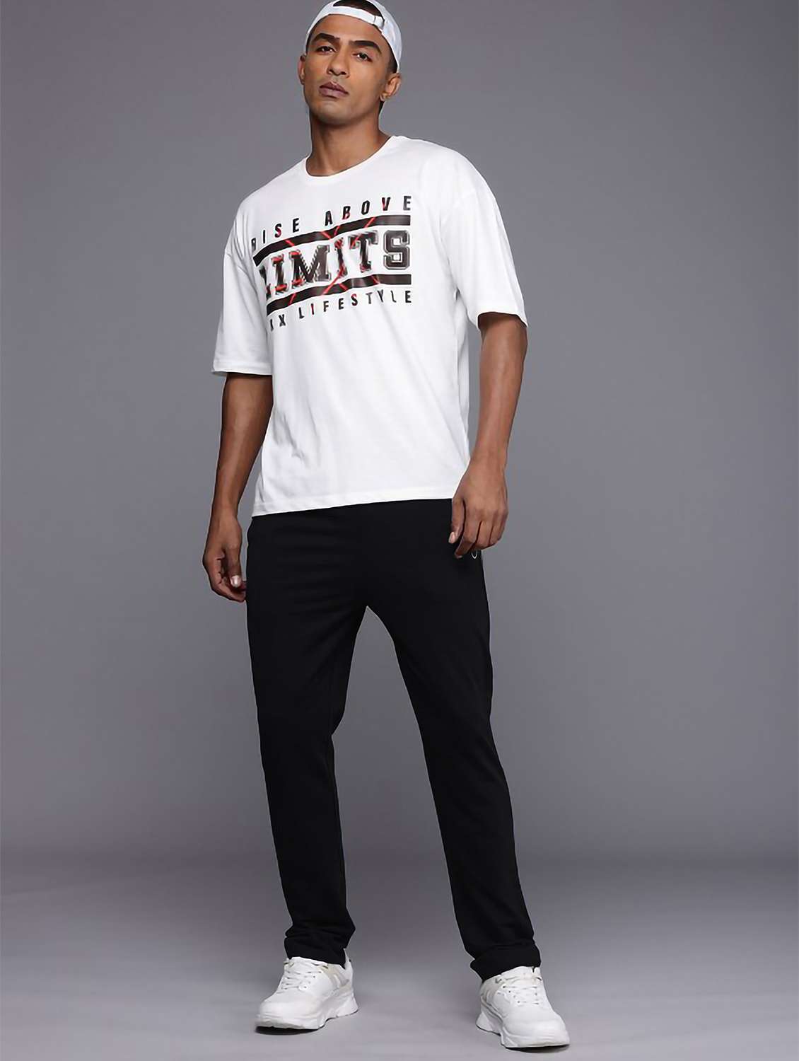 men solid mid rise full length track pant - 22107760 - Standard Image - 3