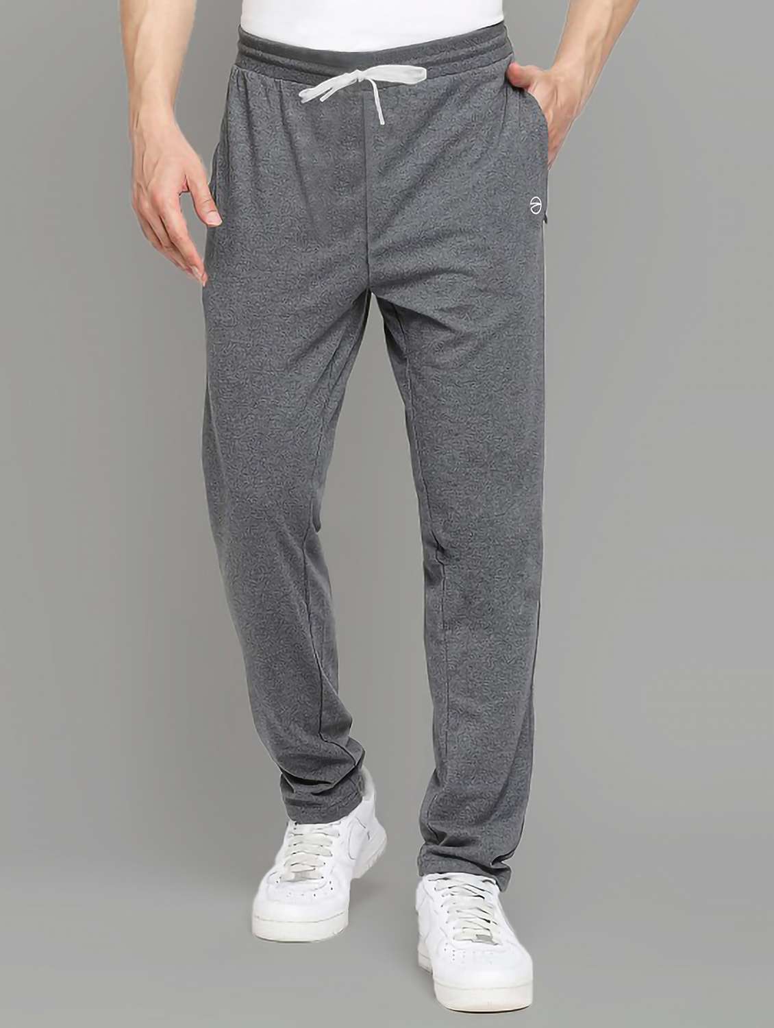 men solid mid rise full length track pant - 22107761 -  Zoom Image - 0