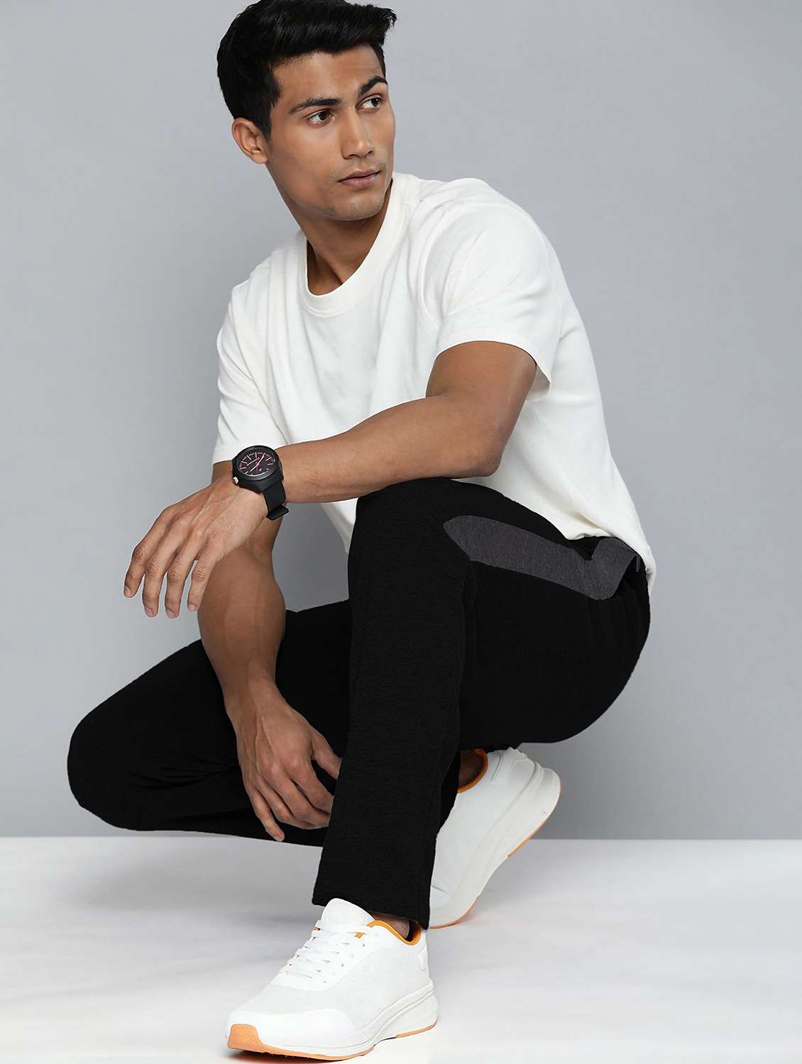 men side taped mid rise full length track pant - 22107763 - Standard Image - 3