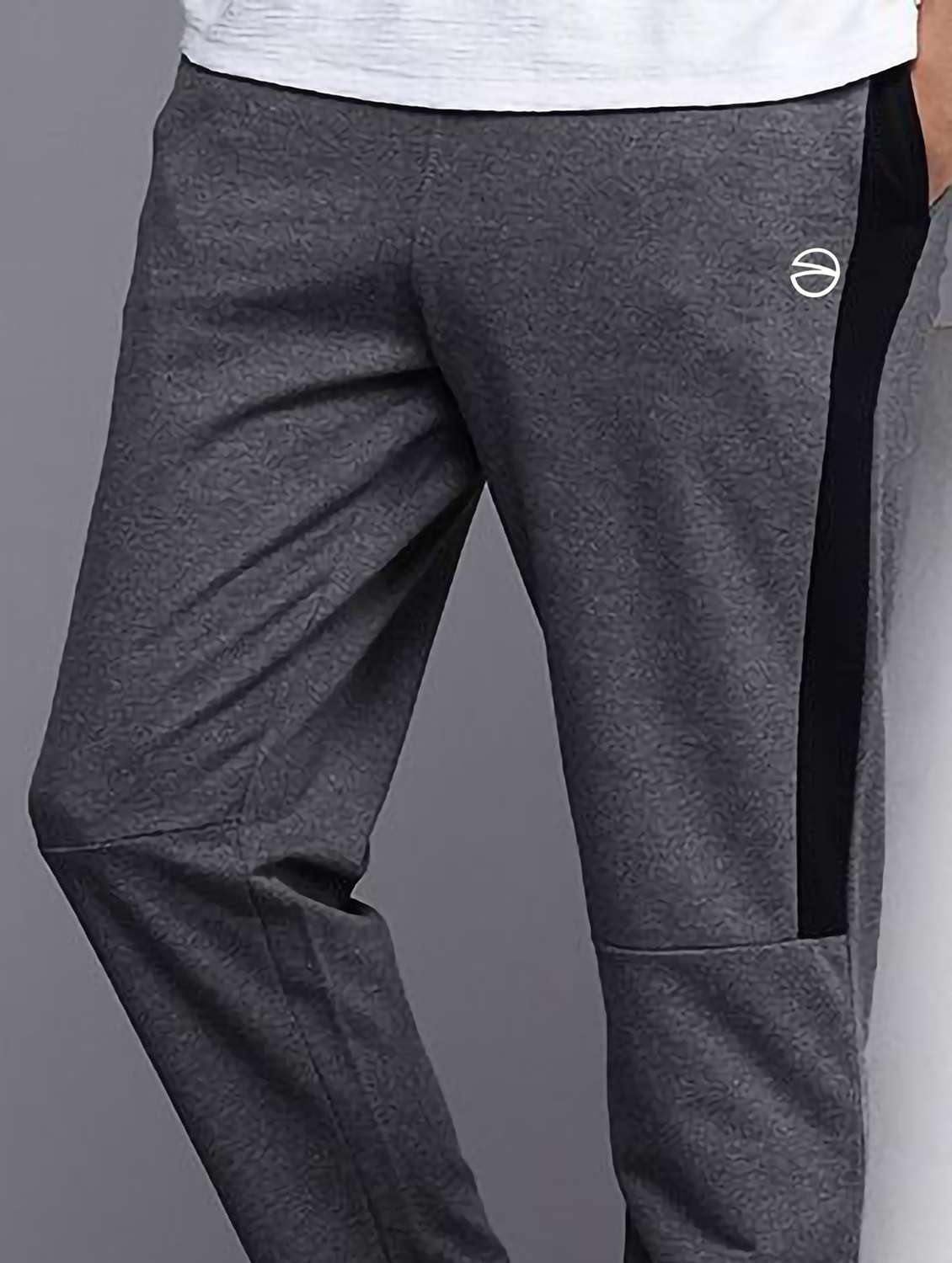men side taped mid rise full length track pant - 22107764 - Standard Image - 3
