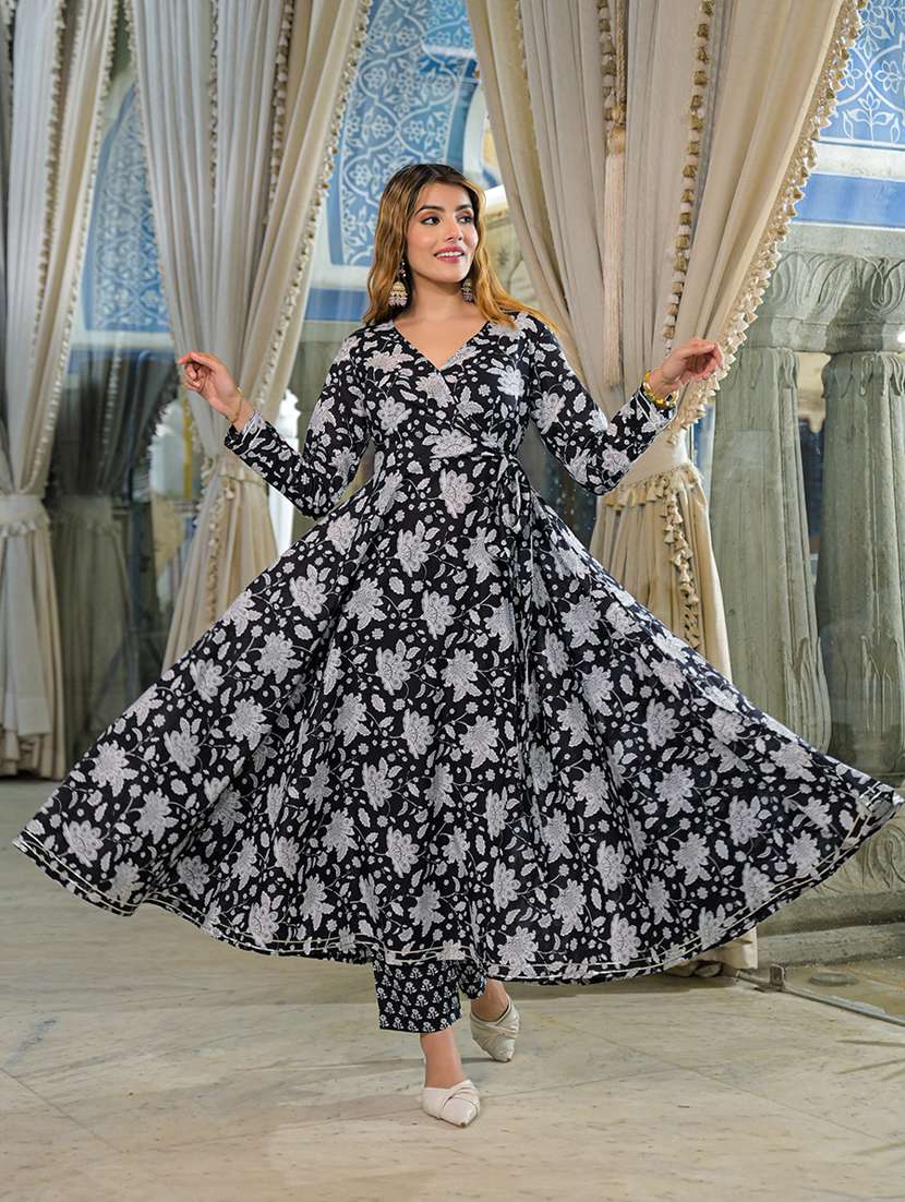 women floral printed long sleeve kurta pant set - 22107794 -  Standard Image - 5