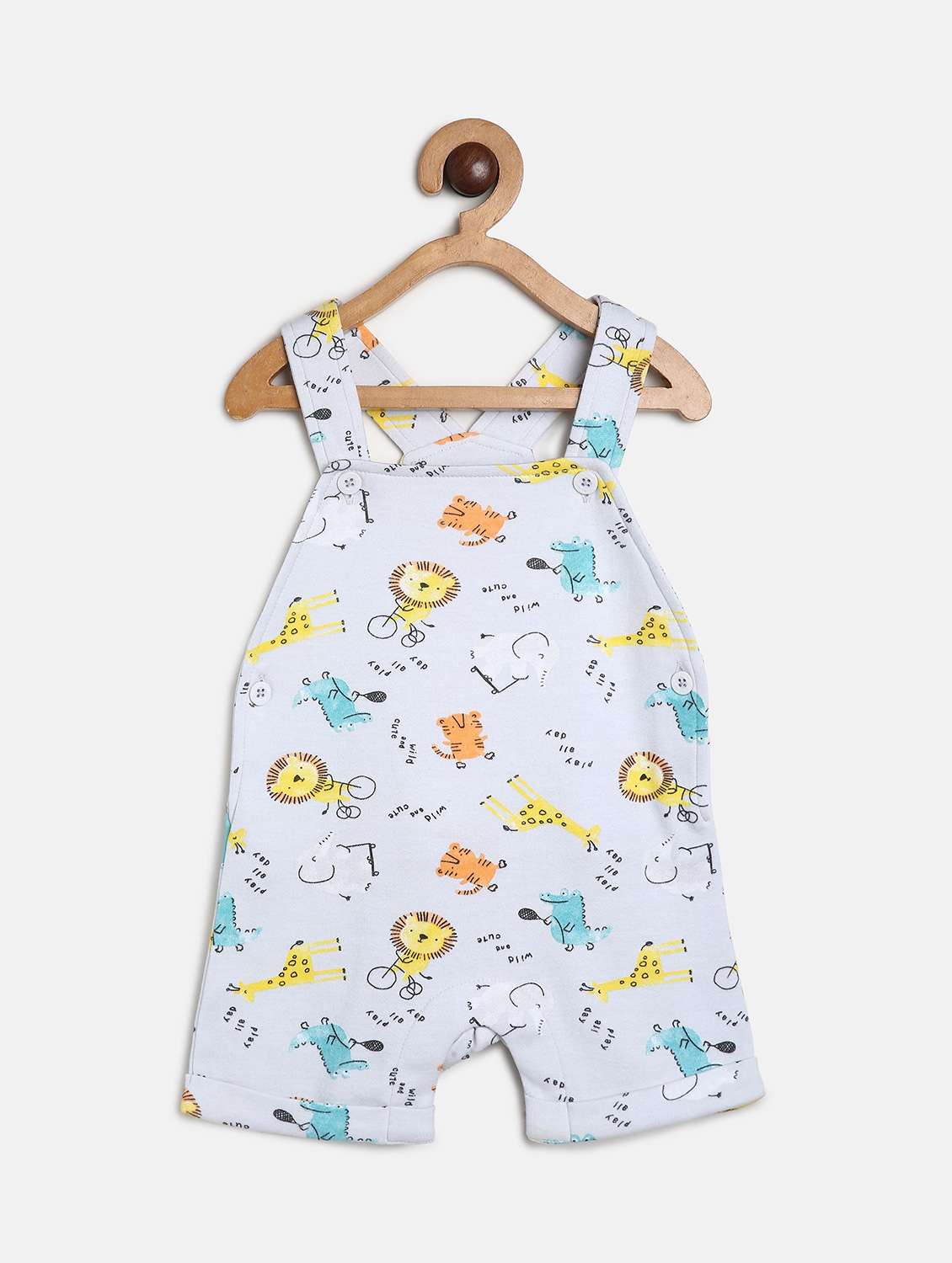 boys printed t-shirt and dungree set - 22107882 -  Standard Image - 3