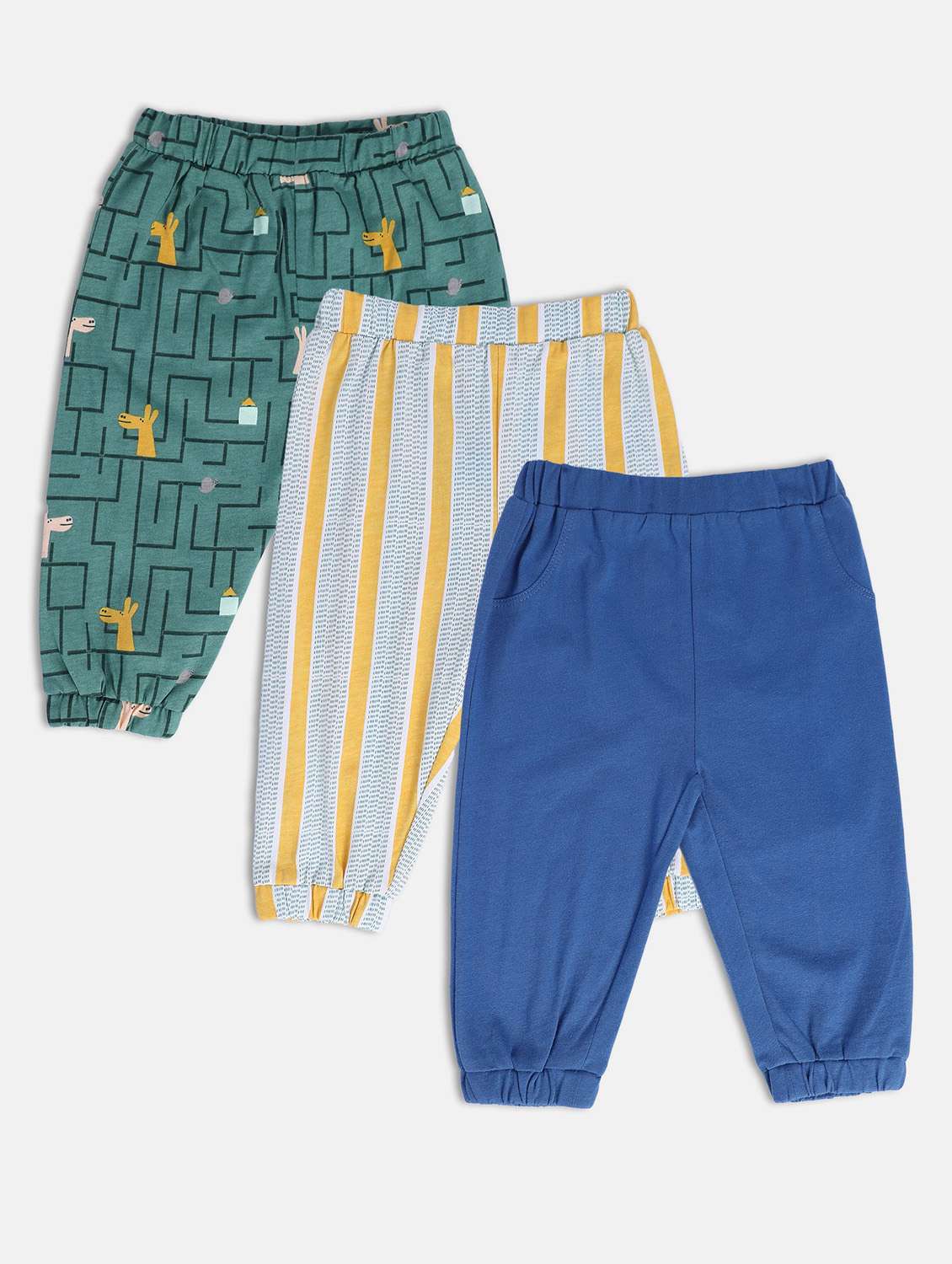 boys pack of 3 printed winterwear jogger