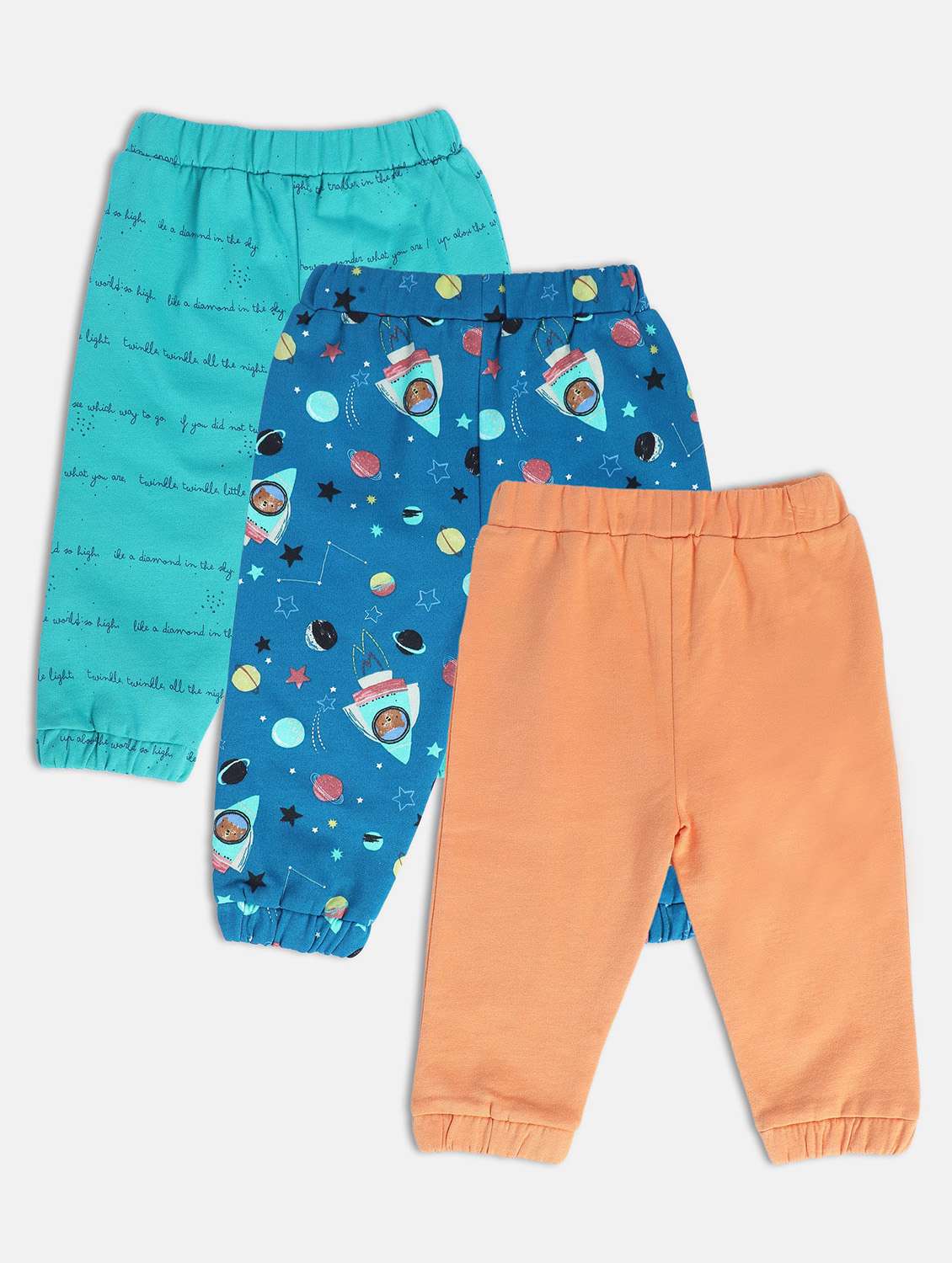 boys pack of 3 printed winterwear jogger - 22108017 -  Zoom Image - 0