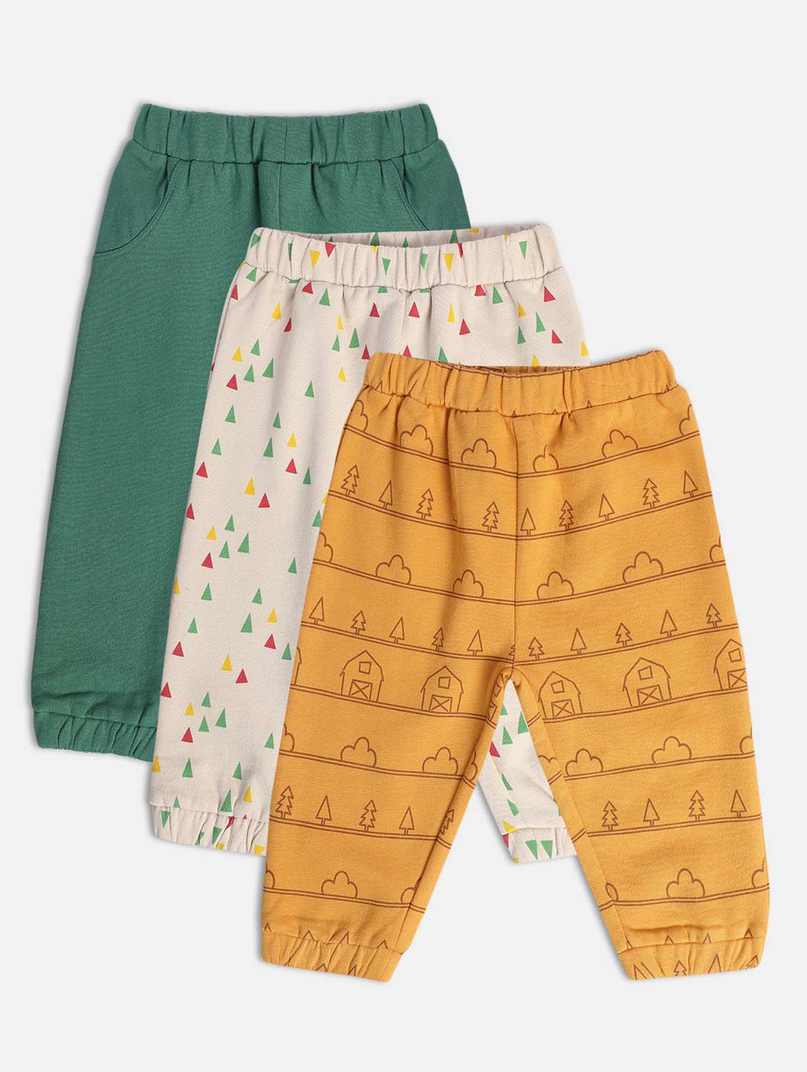 boys pack of 3 printed winterwear jogger - 22108022 -  Zoom Image - 0