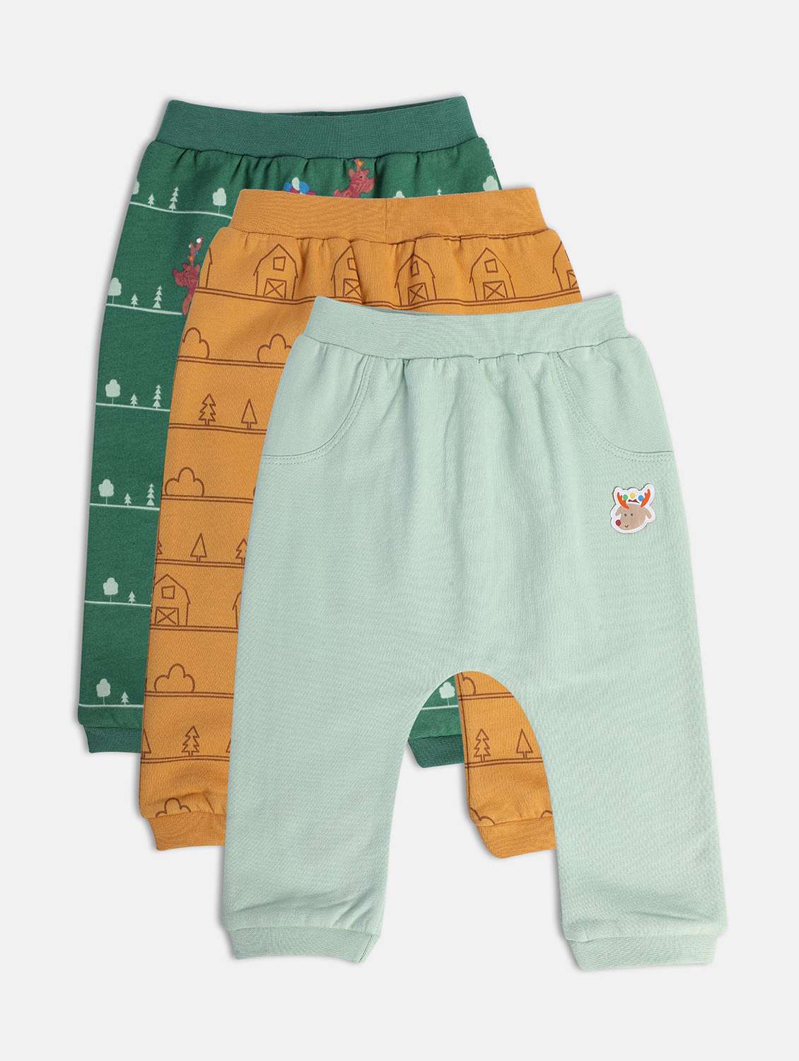 boys pack of 3 printed winterwear jogger - 22108024 -  Zoom Image - 0