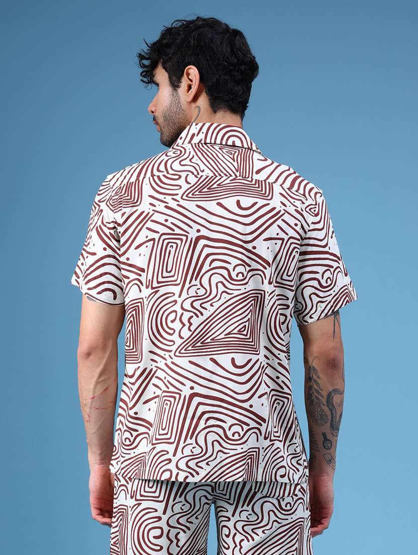 men printed short sleeve regular fit shirt - 22108047 -  Standard Image - 3