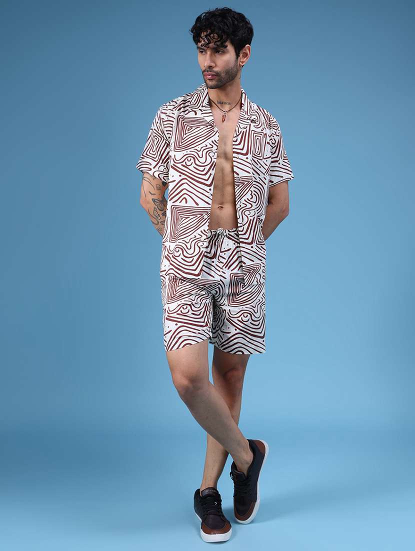 men printed short sleeve regular fit shirt - 22108047 -  Standard Image - 5