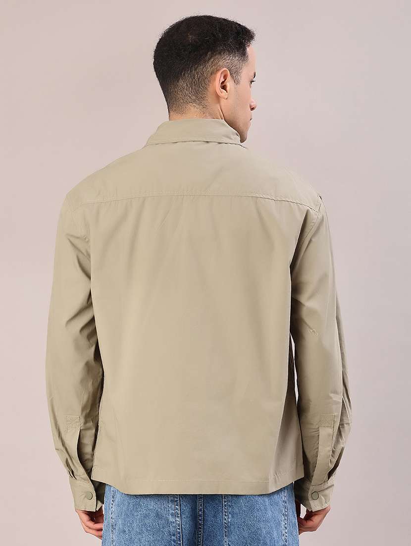 men solid long sleeve oversized casual shirt - 22108054 -  Standard Image - 3