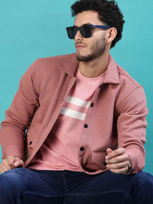 men solid long sleeve regular fit shacket - 22108057 -  Standard Image - 0