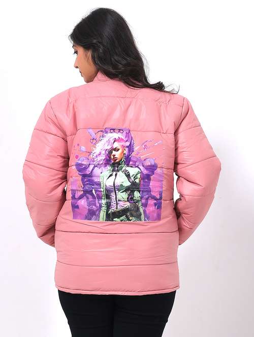 women printed long sleeve quilted jacket - 22108144 -  Standard Image - 0