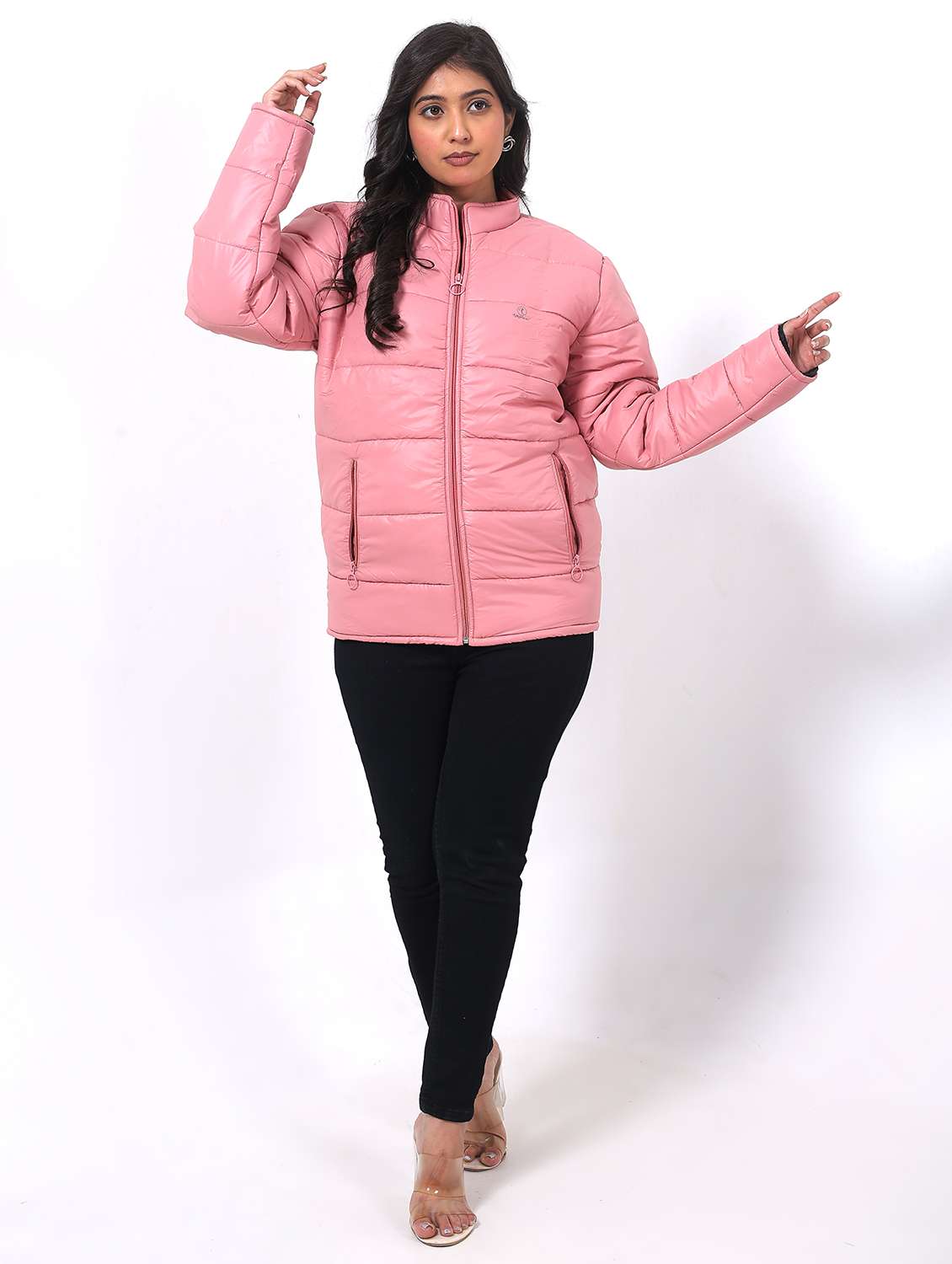 women printed long sleeve quilted jacket - 22108144 -  Standard Image - 3