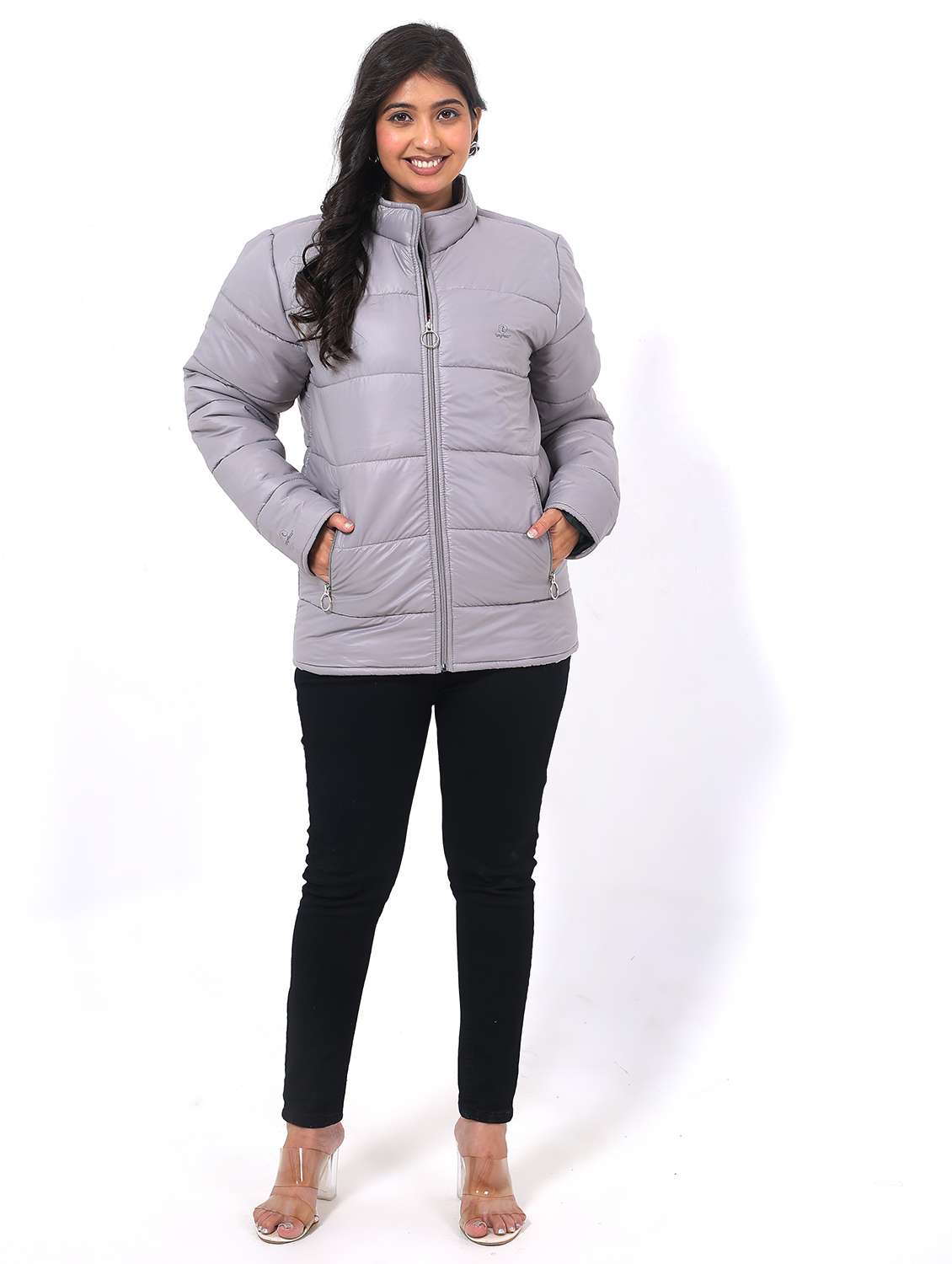 women printed long sleeve quilted jacket - 22108145 - Standard Image - 3