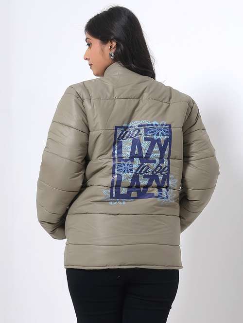 women printed long sleeve quilted jacket - 22108146 -  Standard Image - 0