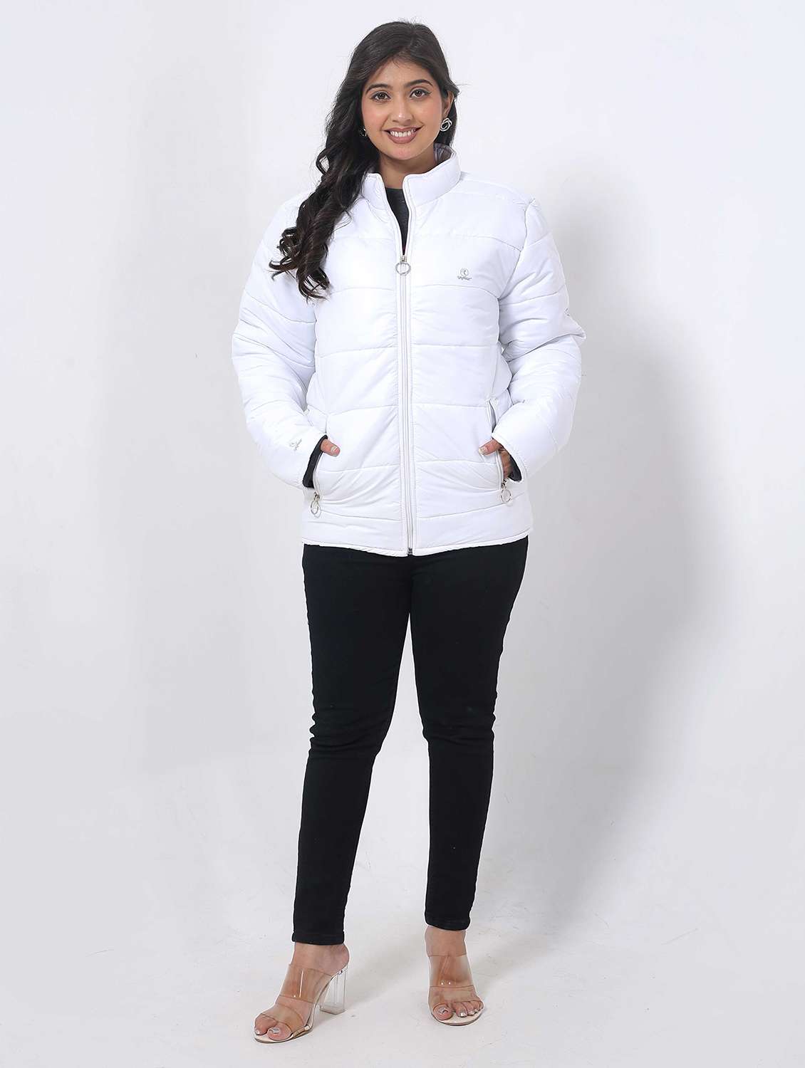 women printed long sleeve quilted jacket - 22108147 - Standard Image - 3
