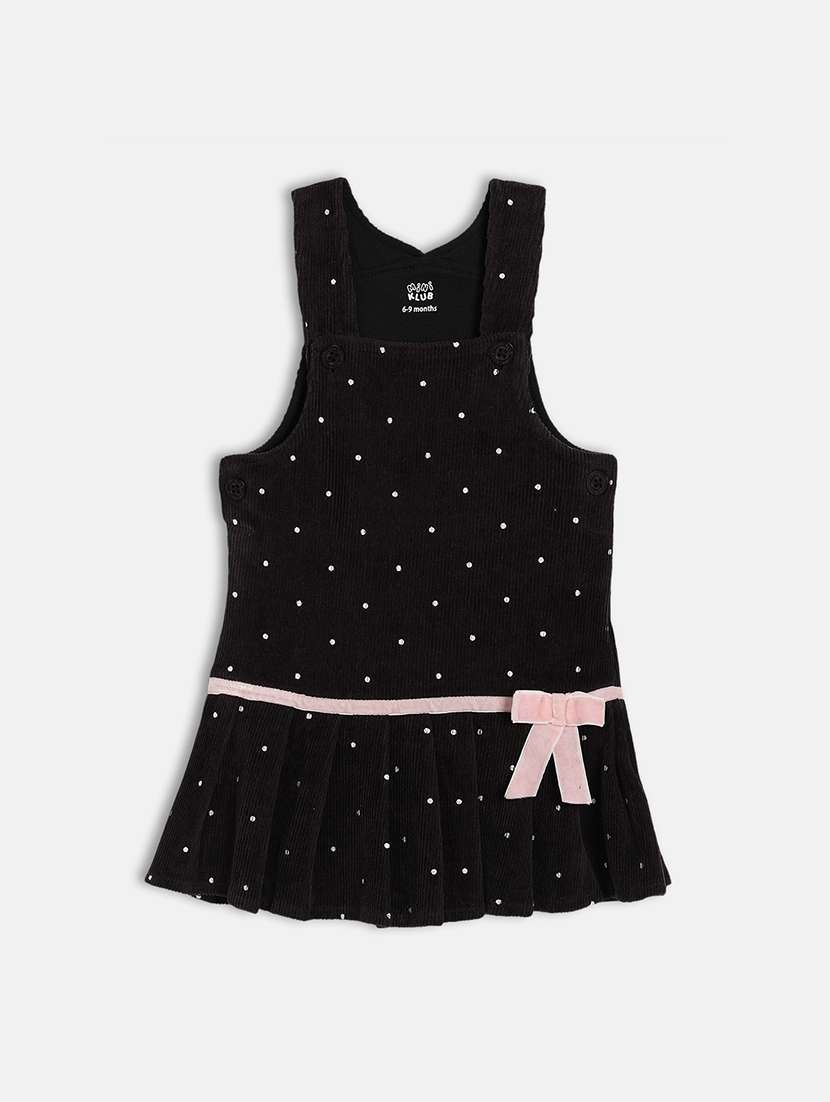 girls polka dot round neck dungaree dress - 22108224 -  Standard Image - 5