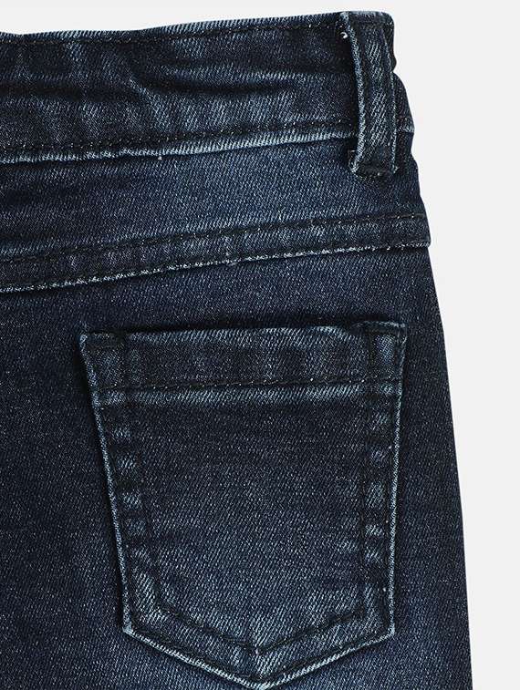 girls washed mid rise slim fit jeans - 22108258 -  Standard Image - 3