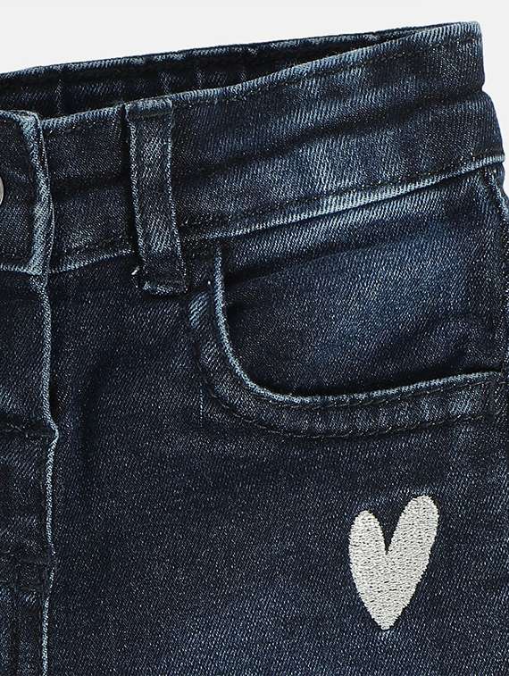 girls washed mid rise slim fit jeans - 22108258 -  Standard Image - 5