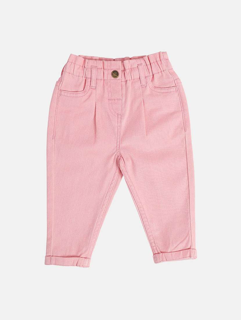 girls plain mid rise slim fit jeans