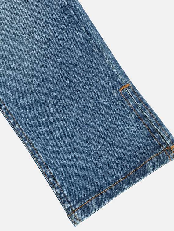 girls washed mid rise straight fit jeans - 22108262 -  Standard Image - 5