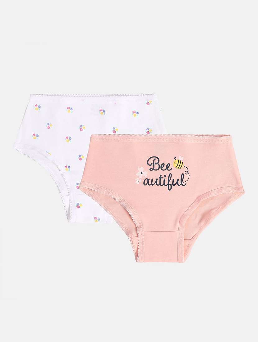 girls pack of 2 printed panties