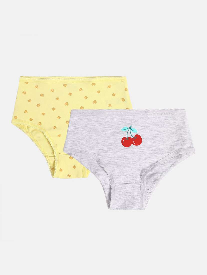 girls pack of 2 printed panties