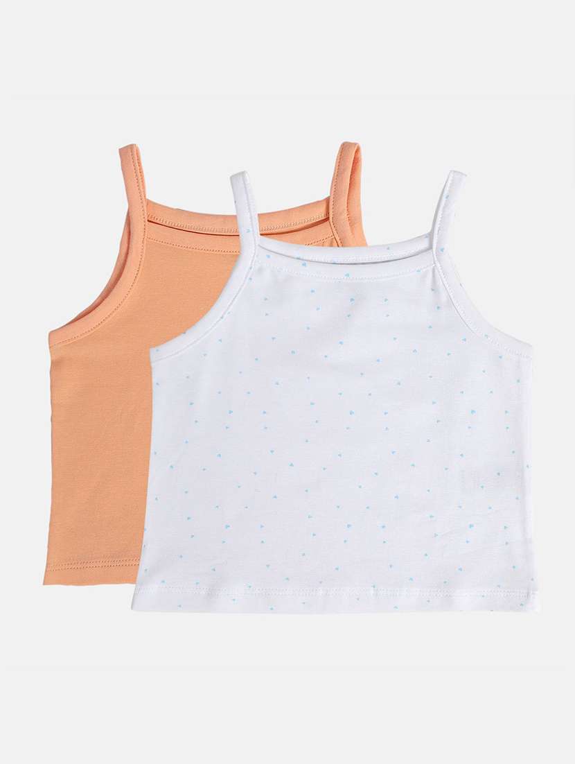 girls pack of 2 solid sleeveless slip