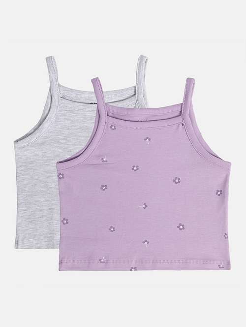 girls pack of 2 printed sleeveless slip - 22108279 -  Standard Image - 0