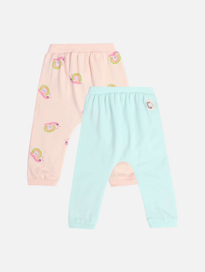 girls pack of 2 printed mid rise legging