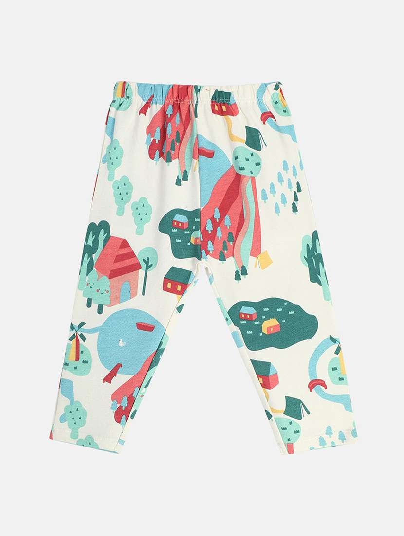 girls pack of 2 printed mid rise legging - 22108318 - Standard Image - 3