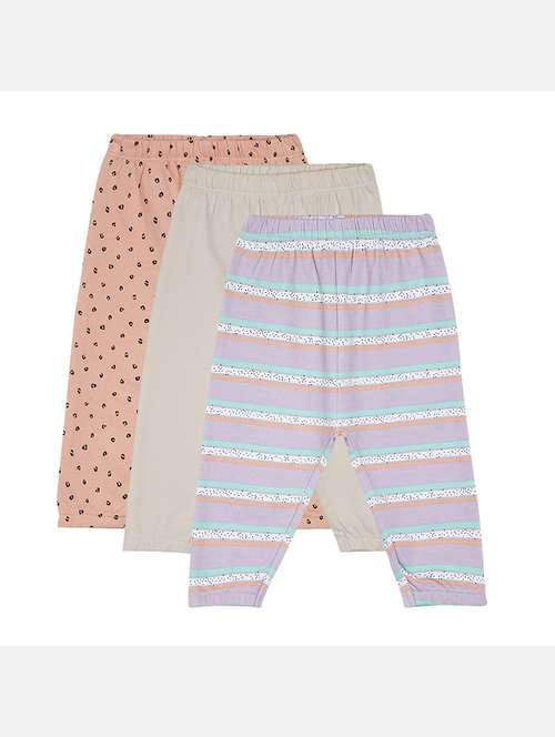 girls pack of 3 printed mid rise legging - 22108344 -  Standard Image - 0