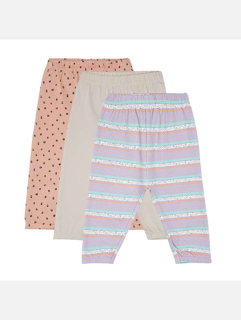 girls pack of 3 printed mid rise legging - 22108344 -  Zoom Image - 0
